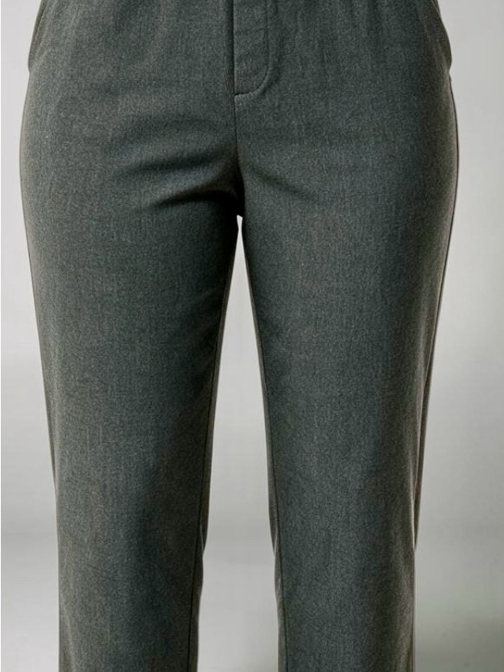 Banana Republic Tailored Straight-Leg Trousers in Dark Gray